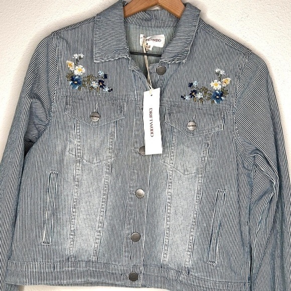 DRIFTWOOD Jackets & Blazers - Driftwood Jacket in Pinstripe Lagoon Blue, size S NWT